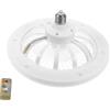 Housoutil Ventilatore Da Soffitto A Led Con Telecomando Lampadina A Vite E27 Silenzioso Per Soggiorno Cucina 30 W