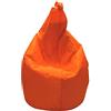 13Casa Nylon A1 Poltrona Sacco, Nylon, Plastica, Arancione, 120 x 80 x 80 cm