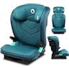 LIONELO Neal seggiolino auto 15-36 kg Isofix i-Size regolazione dello schienale a 3 livelli protezione laterale regolazione altezza del poggiatesta ventilazione (Turchese)