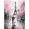 MEIYUDA Diamond Painting Amore a Parigi, 5D Diamond Painting Kit Completo, 5D Pittura Diamante Painting Kit Ricamo a Punto Croce Artigianale Per La Decorazione Della Parete Di Casa 30x40cm