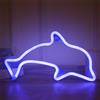 YATOSEEN Lampada al Neon di Delfino, Luce al Neon Alimentato da USB o 3 Batterie AA, Decorazione Murale Artistica a Insegne luminose per Camera Letto, Stanza, Decorazione Murale Bar Natale Compleanno