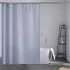 Furlinic Tende Doccia Anti-Muffa Tessuto in Poliestere, Grigio Blu Tende Doccia Angolare Impermeabile &Lavabile,Tenda Vasca da Bagno con 10 Ganci Tenda doccia-150x180cm.