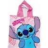 ILS I LOVE SHOPPING Poncho con cappuccio Asciugamano da spiaggia Mare e piscina Accappatoio in microfibra 55X90 cm asciugatura rapida, ultra morbido bimba per STITCH Rosa