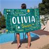 NIBESSER Telo Mare Personalizzato con Nome Telo Mare Microfibra Grande 90x180 cm Asciugamano Mare Antisabbia ad Asciugatura Rapida Ultra-morbido per Piscina Viaggio Sauna, A- Verde Smeraldo