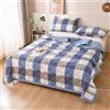 Surwin Copriletto Trapuntato a Quadri Vintage per Estivo Primaverile, Trapunta in Microfibra Morbido Leggera Trapuntino Multiuso per Letto Singolo, Letto Matrimoniale (Blu Grigio 2,200x230cm)