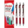 Pentel EnerGel XM BL77 - Penna retrattile a inchiostro gel liquido, 0,7 mm, 54% riciclata, colore: bordeaux