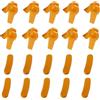 Qiilu Protezione per smontagomme, 20 pezzi Supporto per smontagomme Testa di smontaggio Inserto per anatra Protezione per cerchioni Protezione per pneumatici Strumenti per la riparazione delle ruote Giallo