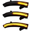Car Passion Indicatore di direzione Freccia Specchietto laterale LED Compatibile con Renault Clio MK5 2019-2025 Luce Dinamico Progressivo Fumè Nero Side Marker Dynamic (Renault Clio V)