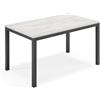 REDÒKASA Tavolo da pranzo allungabile 130x80 modello GIOTTO MADE IN ITALY con allunga laterale 40 cm per sala da pranzo, cucina e soggiorno, design moderno (Quercia Bianco)