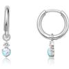 Limerencia Orecchini a Cerchio in Titanio con Ciondolo, G23 Orecchini Pendenti Medici Ipoallergenici con Perle di Zirconia Cubica per Orecchie Sensibili Gioielli di Moda da Donna