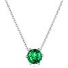 ChicSilver Collana Argento Punto Luce Collanina Argento 925 Donna Collana Argento Pietra Verde Ciondolo Smeraldo Maggio con Confezione Regalo