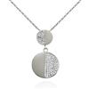 namana Collana Donna con Ciondolo a Doppio Disco, Collana in Acciaio Inossidabile con Cristalli Swarovski, Elegante Catena e Ciondolo da Donna con Confezione Regalo
