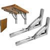 FreeTec Staffe Pieghevoli 300mm, 2 pezzi Staffa Pieghevole per Carichi Pesanti in Acciaio Inossidabile, Staffe per Mensola Pieghevoli, Carico Massimo: 150 kg