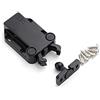 UMAXO SUGATSUNE/Lamp (Giappone) MC-37F - Apriporta a molla, chiusura automatica touch per mobili da avvitare con controparte e viti (nero)