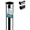 Engelbach® Tubo per sifone 200 mm - Estensione 1 1/4 x 32 mm - Compatibile con sifoni bagno - Versione colore Cromo - Made in Germany