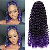 DYbeautyhair Extension per capelli ricci per trecce Boho 2 pacchi 100g, capelli sintetici a onde profonde, sfusi, senza trama, capelli mossi e a crochet per donne, trecce senza nodi, extension per capelli (T1B