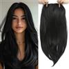 Nexyshe Topper per capelli per diradare i capelli, 45,7 cm, da donna, 16,5 x 16,5 cm, per aggiungere volume extra di capelli, capelli lisci naturali, super morbidi al tatto come capelli veri