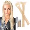 DaiMer Extension per capelli veri, 0,2 cm di spessore, 30,5 cm, 10 ciocche fatte a mano e 100% veri capelli umani ramati, extension per uomo/donna/bambini, possono essere tinte, sbiancate, arricciate