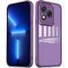YUXING Cover per Honor 400 Lite Custodia Trasparente con Pellicola Protettiva Lenti Morbida Ultra Sottile Antiurto Bumper Slim Case - Viola