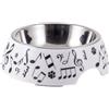 DRW Mangiatoia per cani o gatti estraibili con note musicali medie 14 x 14 x 5,5 cm