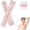 Horuili® Trimmer bikini ricaricabile a doppia testa per donne e uomini - Rasoio intimo per una pelle liscia - Depilatore elettrico della linea bikini (Rosa)