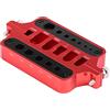 Generic Strumento di Aiuto per Saldatura in Lega di Alluminio per Connettori RC - Slot per Plug Deans Regolabile - Livello Isolante Termico Rosso