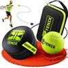 TENIX® Tennis Trainer [con Power-Grip-System] Allenamento Tennis da Solo per Bambini e Adulti | Gioca in Giardino, al Parco o sul Campo | Il Tuo Allenatore Tennis Tascabile con Rimbalzo Infinito!
