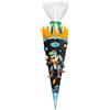URSUS 10040002 - Kit Artigianale Cono Scuola Diamond Painting Easy Line Robo T-Rex, Nero, a 6 Facce, in Cartone Ondulato 3D, 68 cm, Diametro Circa 20 cm, per Realizzare Un Cono di Zucchero
