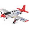 Amewi AMXFlight P51 4 canali 3D/6G RTF rosso RC telecomandati