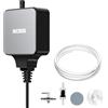 NICREW Nano Silent Max Ossigenatore per Acquario 40-80 L, Accessori per Acquari Ultra-Silenzioso <35 dB Con Valvola di controllo, Efficienza energetica 1,5 W, 36 L/h