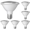 ledscom.de 6 pezzi E27 lampadina LED, PAR30 collo corto, bianco (4200 K), 13 W, 1025lm, 43°, specchio riflettore (argento)