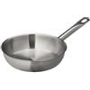 METRO Professional Padella non Patinata, Acciaio Inox, con Finitura Satinata, Adatta per Induzione e Forno (max. 240°C), per Uso Privato e Commerciale, Argento (Ø 20 cm)