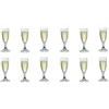 mille idee 12 Bicchieri Bicchiere Bar Vetro Flute Da Prosecco Spumante Cl 11,3 H15,7 D.4,6