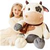 EARTHSOUND Peluche Mucca Gigante Morbido Giocattolo,Grande Animali di Peluche 78cm XL XXL Enorme Giganti Teneri Enormi Jumbo Morbidosi Animale Grasso,Regali per Ragazze Ragazz Bambini