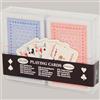 Générique Set di carte Premium, 2 confezioni rosse e blu, 56 carte di cui 3 jolly per confezione con custodia protettiva, ideale per poker
