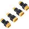 Boladge 2 pezzi Connettore Femmina XT30 a Connettore Maschio XT60 e 2 pezzi Adattatore Connettore Maschio XT30 a Connettore Femmina XT60 per Drone FPV RC Lipo