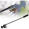 Generico Zappe da Giardino per Diserbo, Sarchiatore Manuale con Manico, Earchiatore per Erbacce Professionale, Attrezzi per Diserbo, Estirpatore Erbacce orto, Estirpatore Erbacce Manuale (Nero 50CM)