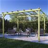 TheGoodGarden Pergola in legno 3x4 m per esterno e giardino, impregnato in autoclave, resistente agli agenti atmosferici, con kit montaggio, made in Italy