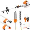 A.M.C. Decespugliatore multifunzione a scoppio 4 in 1 tagliasiepi troncarami e motosega motore 52cc 2 tempi comprende testina doppio filo e disco tre denti acciaio