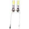 Fydun Lampadina H3 LED, 1 Paio 12V 10W Fari Xenon 6000K Lampadina per Fendinebbia per Auto Lampada H3 COB LED Alta Luminosità Luce Bianca Faro Impermeabile Accessori per la Modifica della Auto