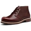 SL-Saint Stivali Chukka Classici Fatti a Mano Da Uomo Moda Vera Pelle di Vacchetta Scarpe Comode 5'' Allacciate (Nero Pelle, Adulto, Uomo, 41.5, Numero, Sistema Taglie Calzature EU, Larga)