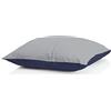 MB HOME BASIC N.2 Guanciali Invernali "Iceland", Blu Scuro/Grigio Chiaro, 50x80cm