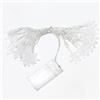 Brightium Ghirlanda luminosa a LED a bassa tensione, a forma di stella e fiocco di neve, 5 m, colore: bianco caldo, ideale per feste ed eventi.
