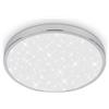 BRILONER - Plafoniera bagno LED a luce indiretta, protezione IP44 contro gli spruzzi d'acqua, colore luce bianca neutra, plafoniera led soffitto bagno, plafoniera cucina, 24 x 6 cm, cromato