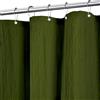 Tititex Tenda da doccia stropicciata verde oliva, tessuto resistente 156 g/m², decorazione per bagno di lusso per hotel, impermeabile, 180 x 180 cm, con 12 ganci