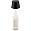 BRILONER - Lampada da tavolo senza fili con touch, dimmerabile, luce bianca calda, ricaricabile lampada bottiglia, lampada da comodino ricaricabile, lampada da tavolo da esterno, 10,5x11,5 cm, nero