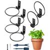 NACETURE Set di 6 supporti per vasi da fiori da parete, pieghevoli, robusti, rotondi, in metallo, per interni ed esterni, da 10,2 cm