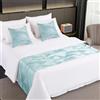 AMBERIS Runner e sciarpe da letto, sciarpa da letto in stile moderno che non sbiadisce, morbida (Fodere per cuscini vendute separatamente)