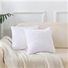 DJDEA Confezione da 2 Fodere Cuscini in Velluto a Coste Divano Letto Quadrati Elegante Decorativa per Salotto Moderno Copricuscini 45x45 cm Bianca