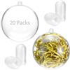 QWORK® 20 Pezzi Palline Di Plastica Trasparenti, Ø8 cm Palline Di Natale, Riutilizzabile Palla Trasparente